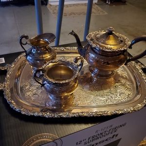 Antique silver plated tea set